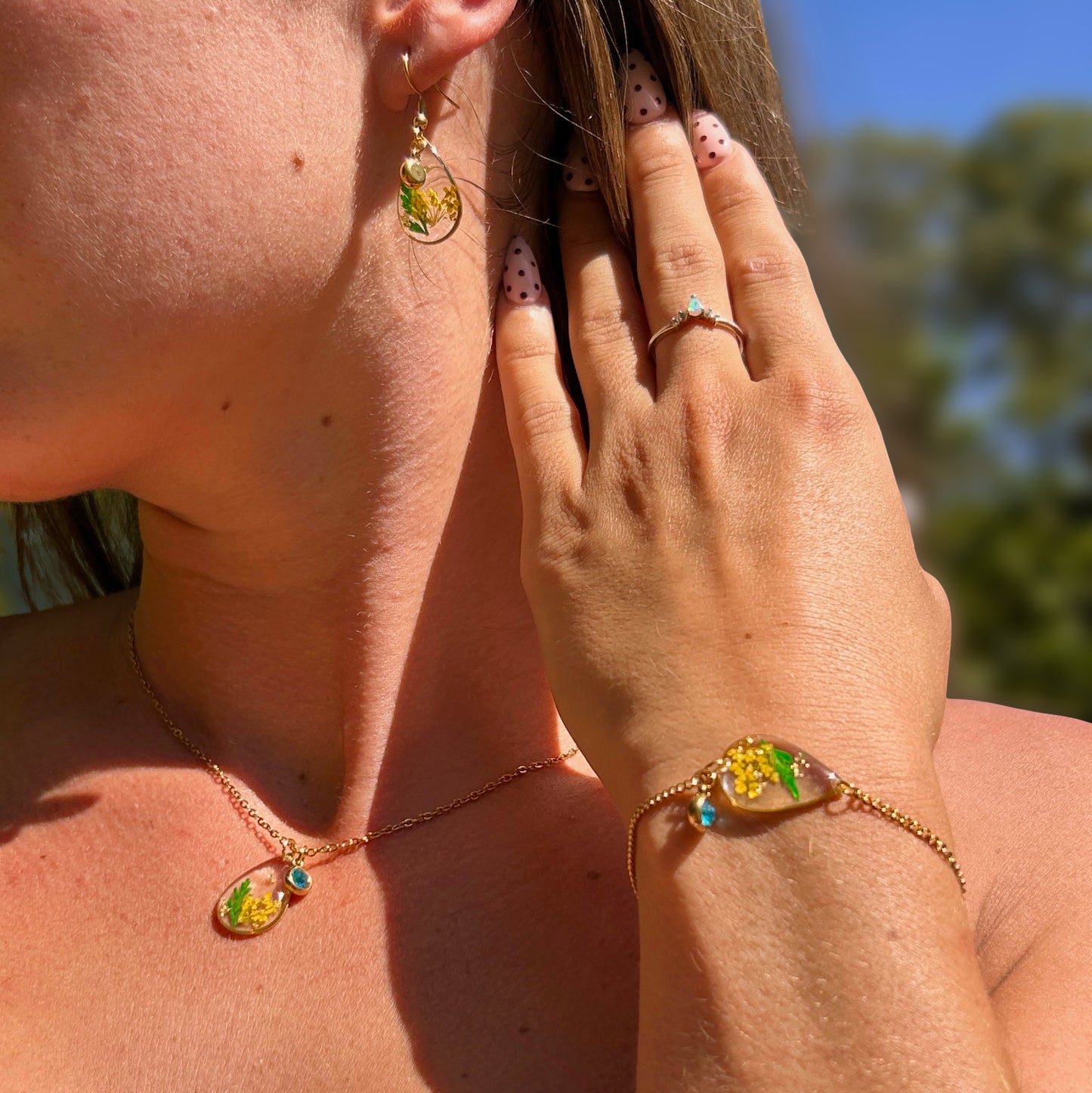 Gold Necklace - Birthflowers