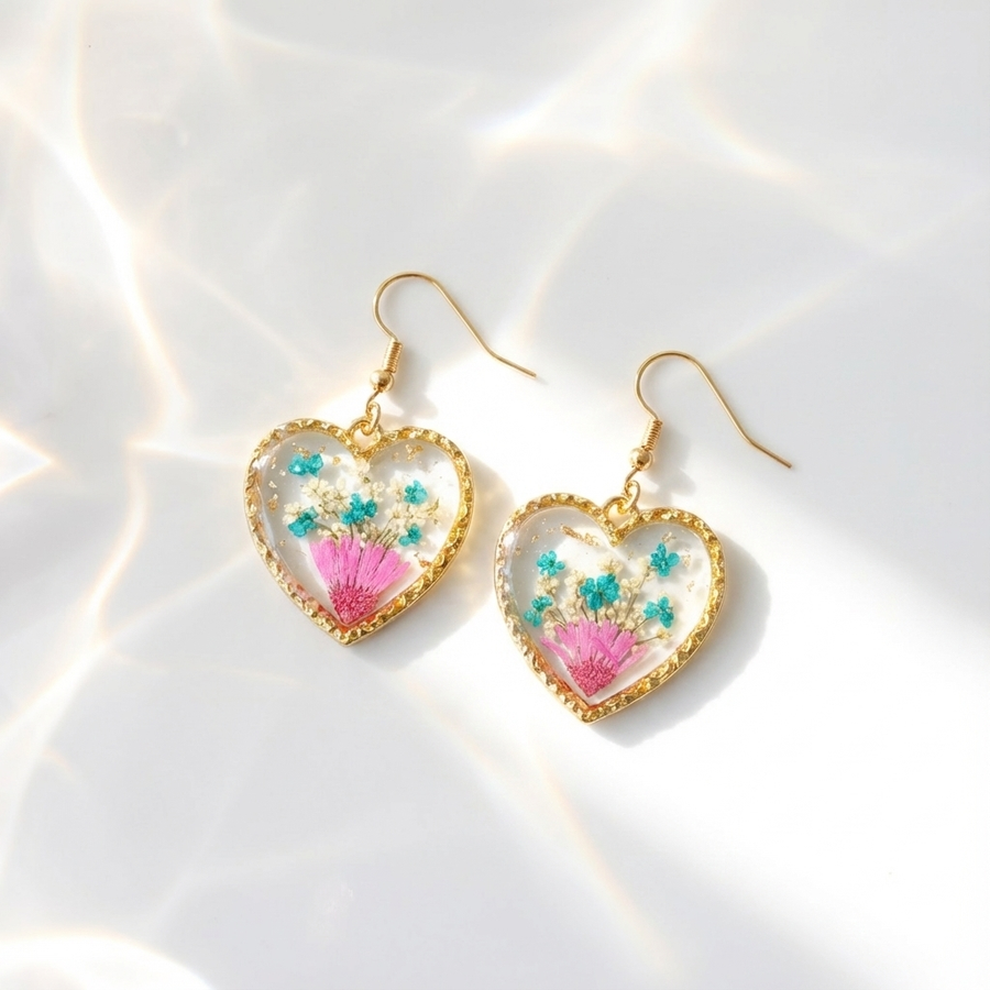 Flora Heart Earrings