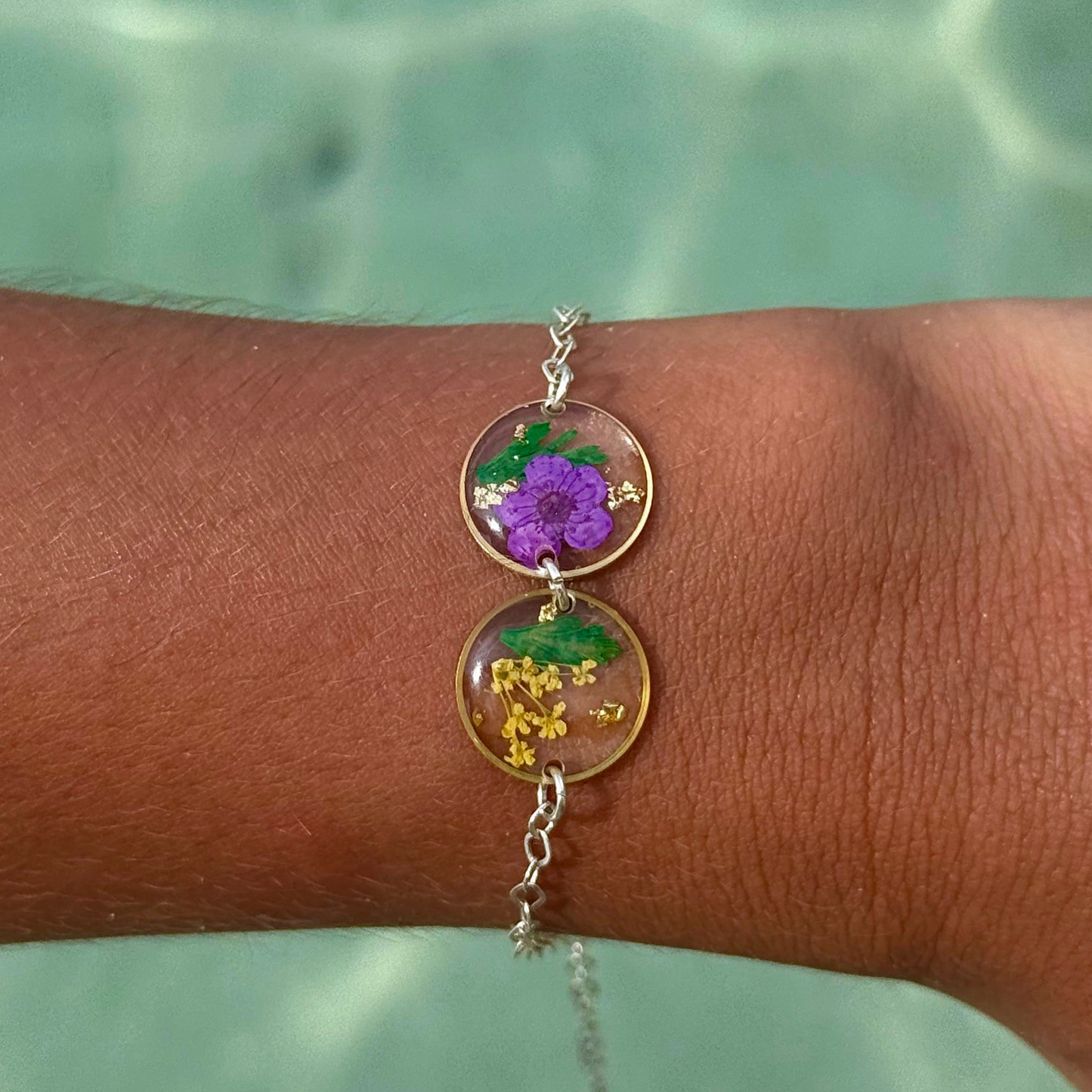 Silver Double Charm Bracelet