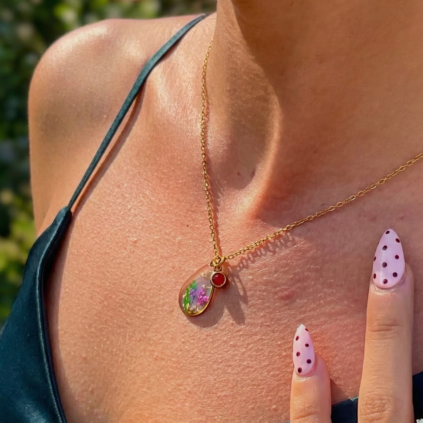 Gold Necklace - Birthflowers