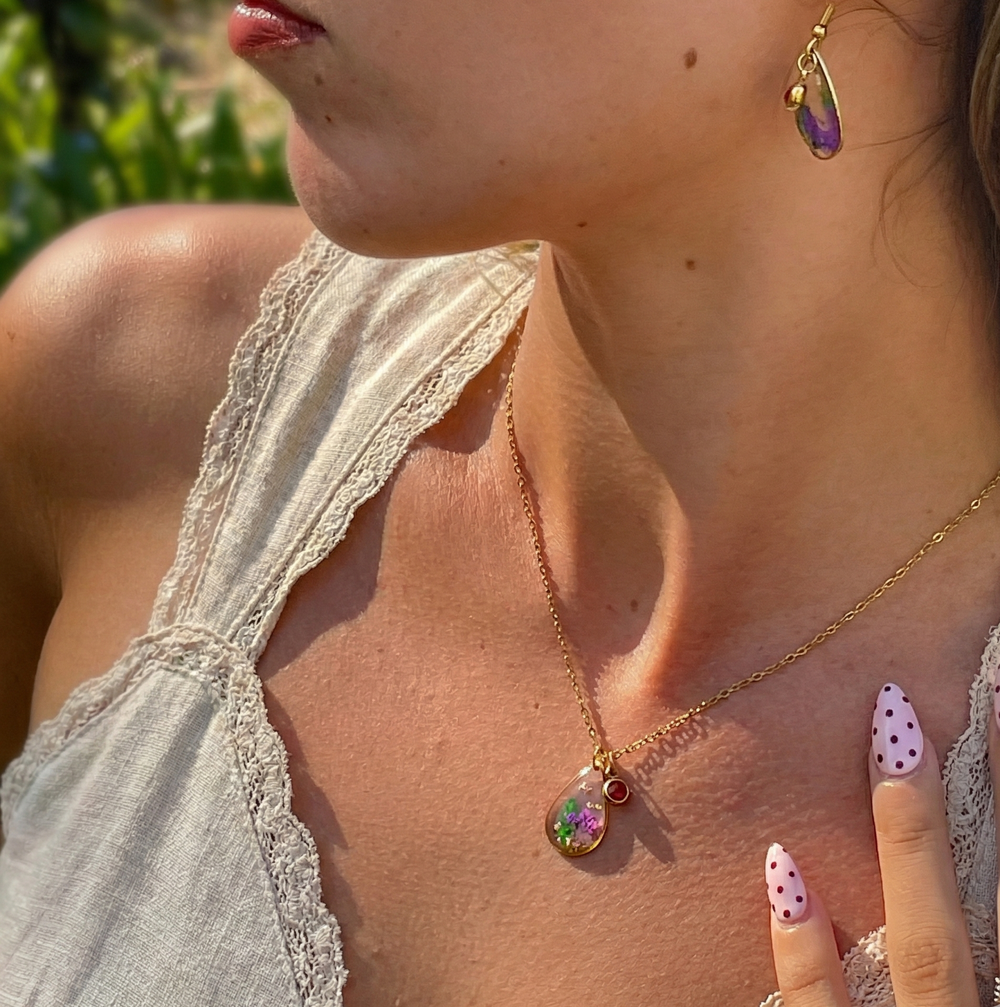 Gold Necklace - Birthflowers