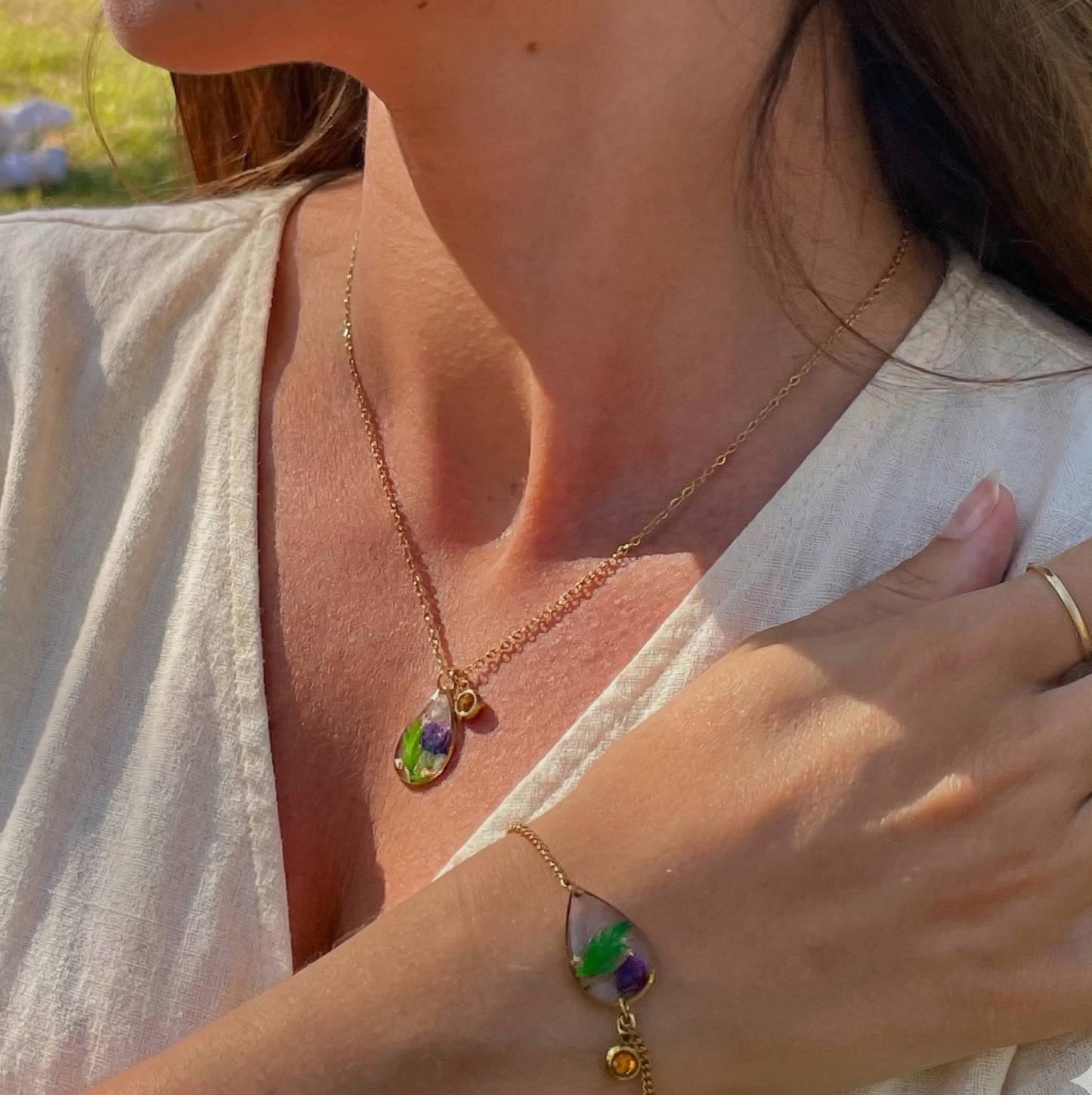 Gold Bracelet - Birthflowers